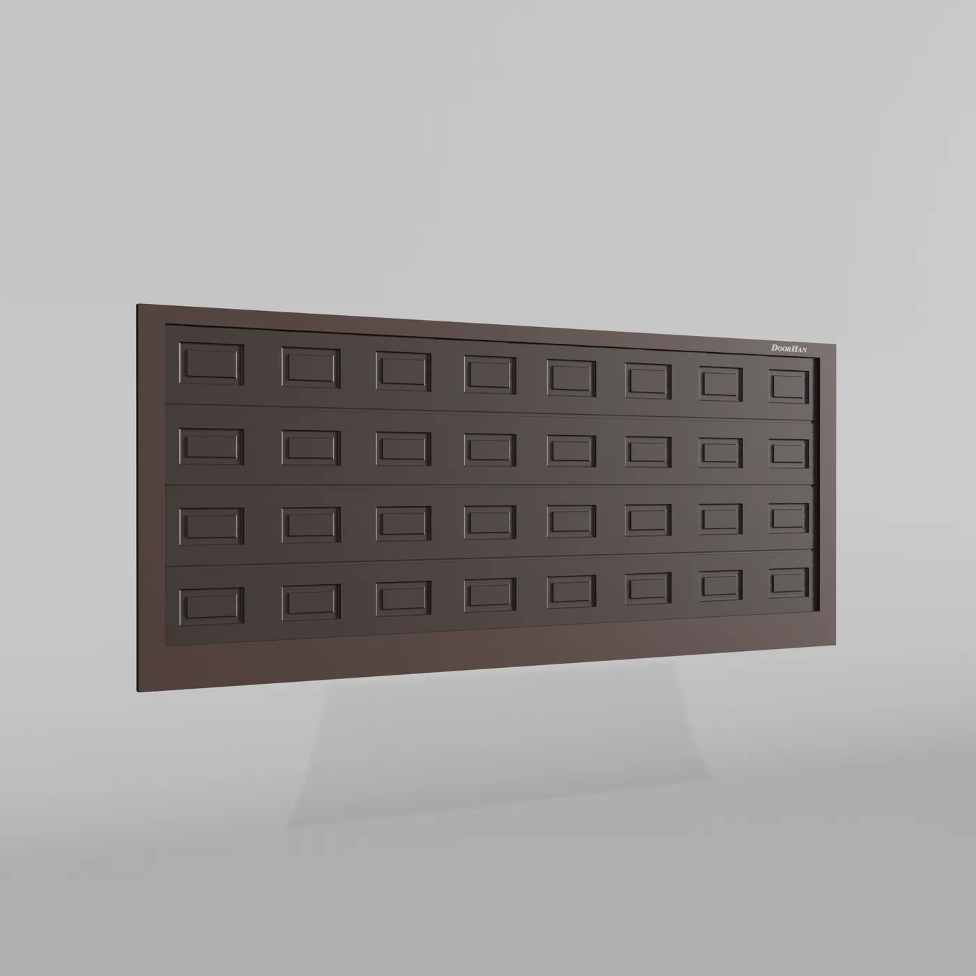 Откатные ворота DoorHan 3900х1500 цвета RAL 8017 (коричнево-красный) с дизайном «филенка» с автоматикой