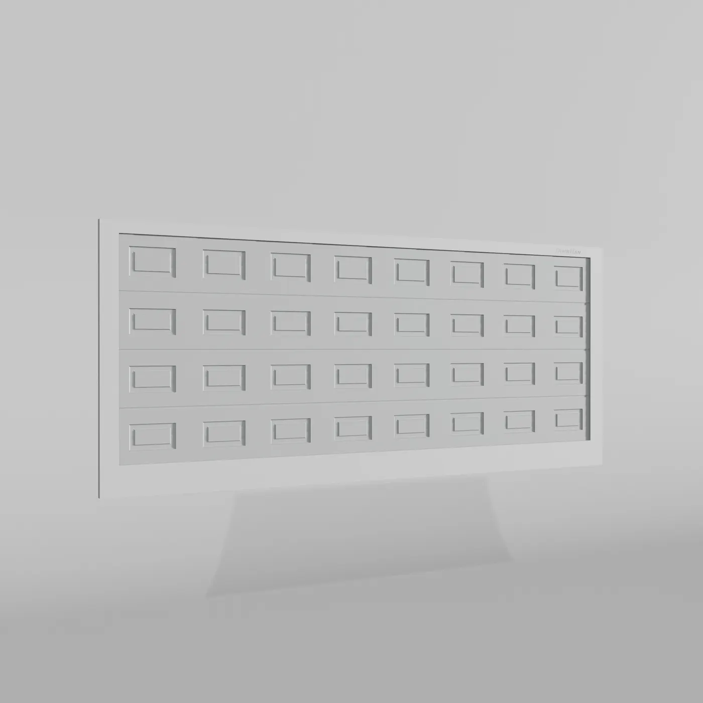 Откатные ворота DoorHan 3100х1900 цвета RAL 9003 (белый) с дизайном «филенка» с автоматикой