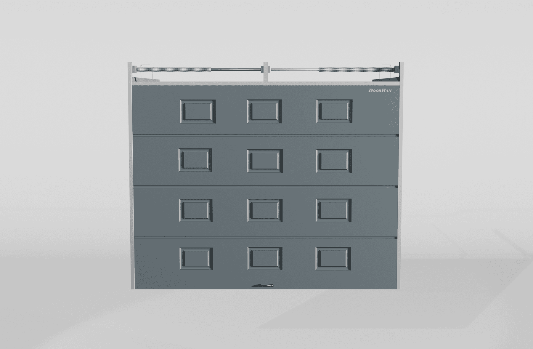 Секционные ворота DoorHan стальные 4000х2400 цвета RAL 7016 (антрацит) с дизайном «филенка» без автоматики — фото 3